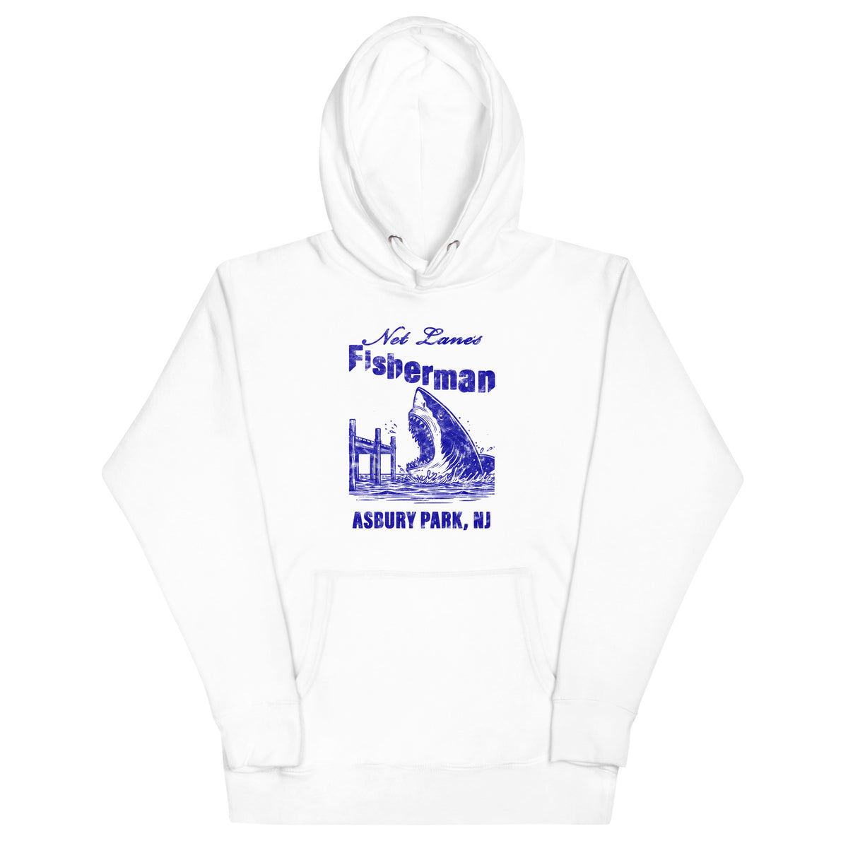 Net Lane's Fisherman - ASBURY PARK - Unisex Hoodie White
