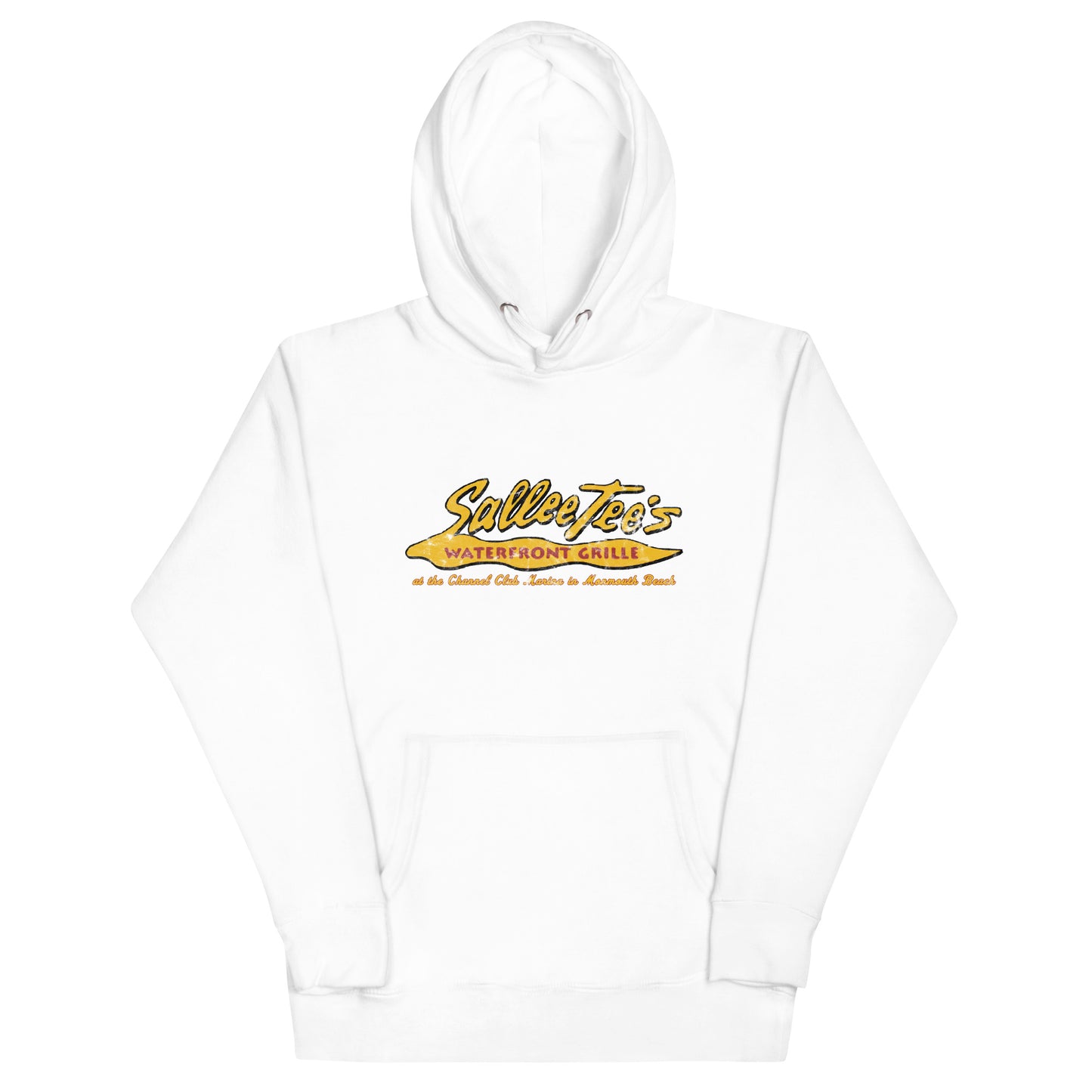 Sallee Tee's Waterfront Grill - MONMOUTH BEACH - Unisex Hoodie White