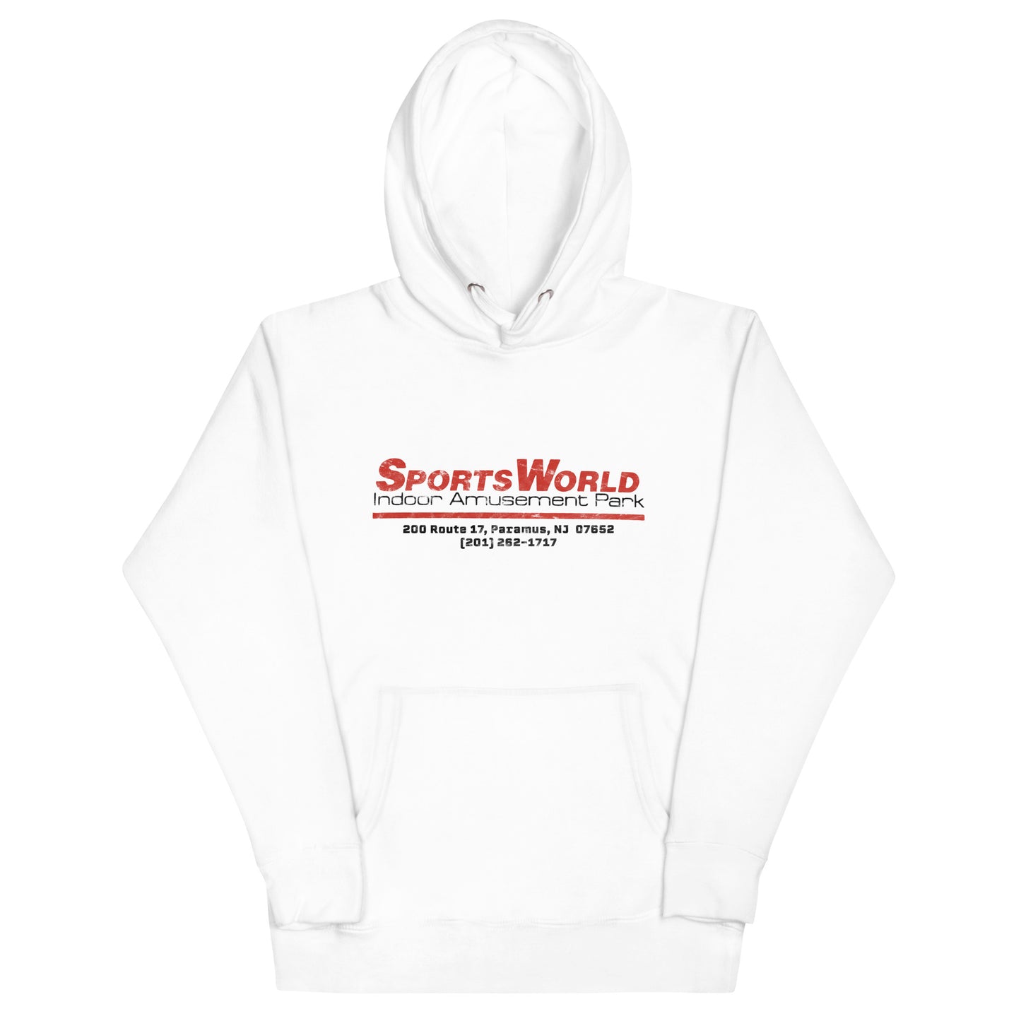 SportsWorld Indoor Amusement Park - PARAMUS - Unisex Hoodie White