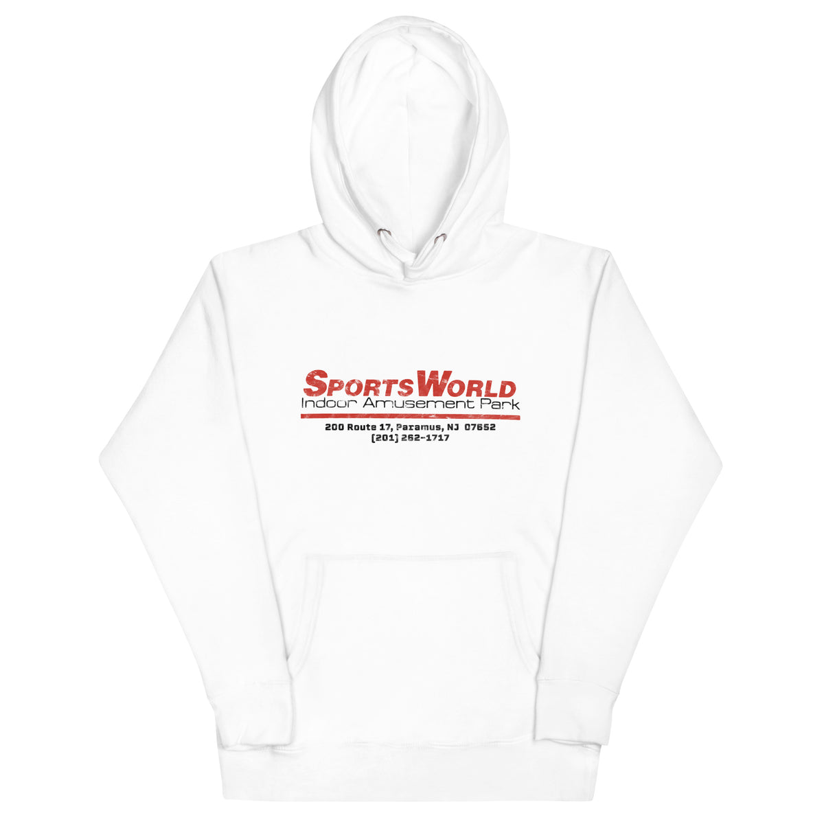 SportsWorld Indoor Amusement Park - PARAMUS - Unisex Hoodie White