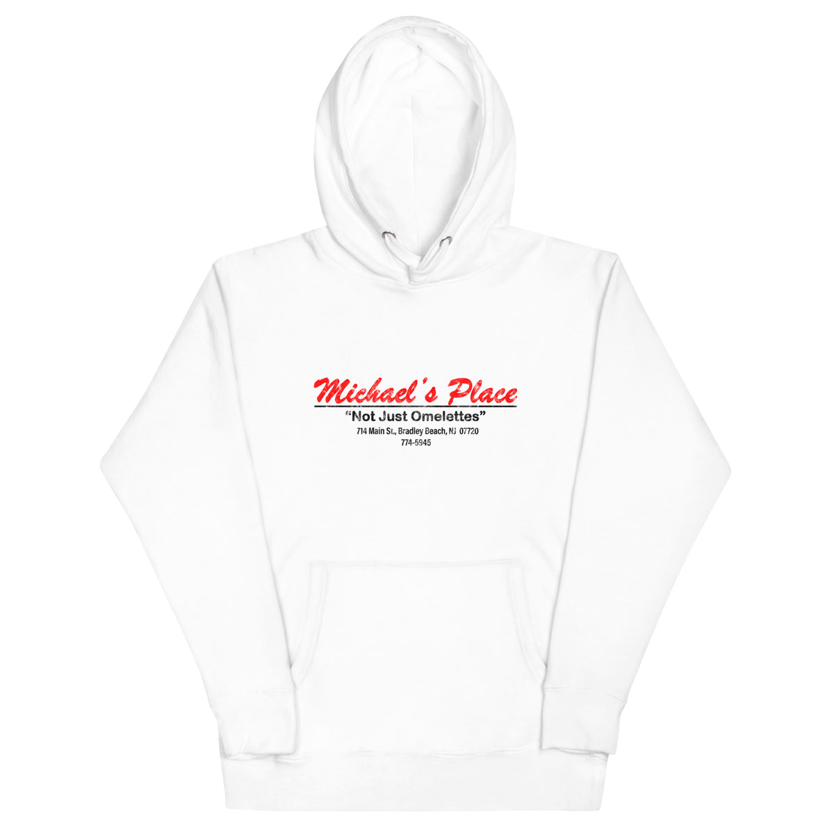 Michael's Place - BRADLEY BEACH - Unisex Hoodie White