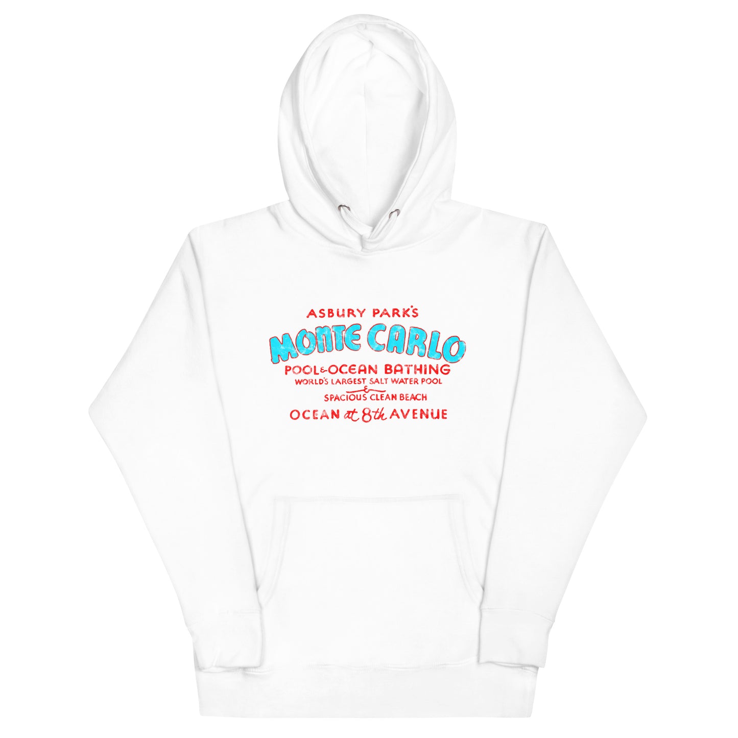 Monte Carlo Pool - ASBURY PARK - Unisex Hoodie White