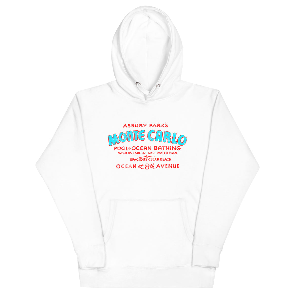 Monte Carlo Pool - ASBURY PARK - Unisex Hoodie White