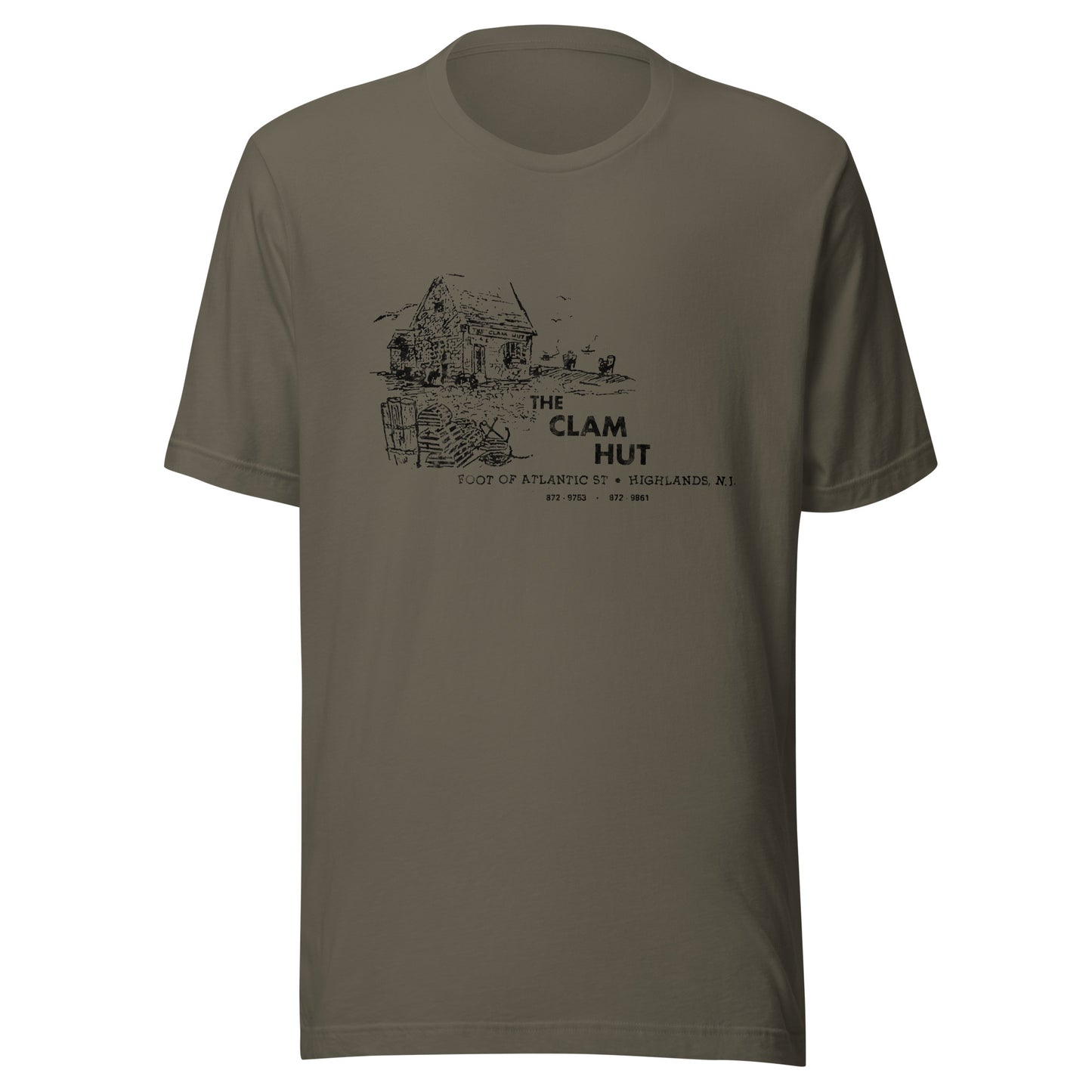 The Clam Hut - HIGHLANDS - Unisex t-shirt Army