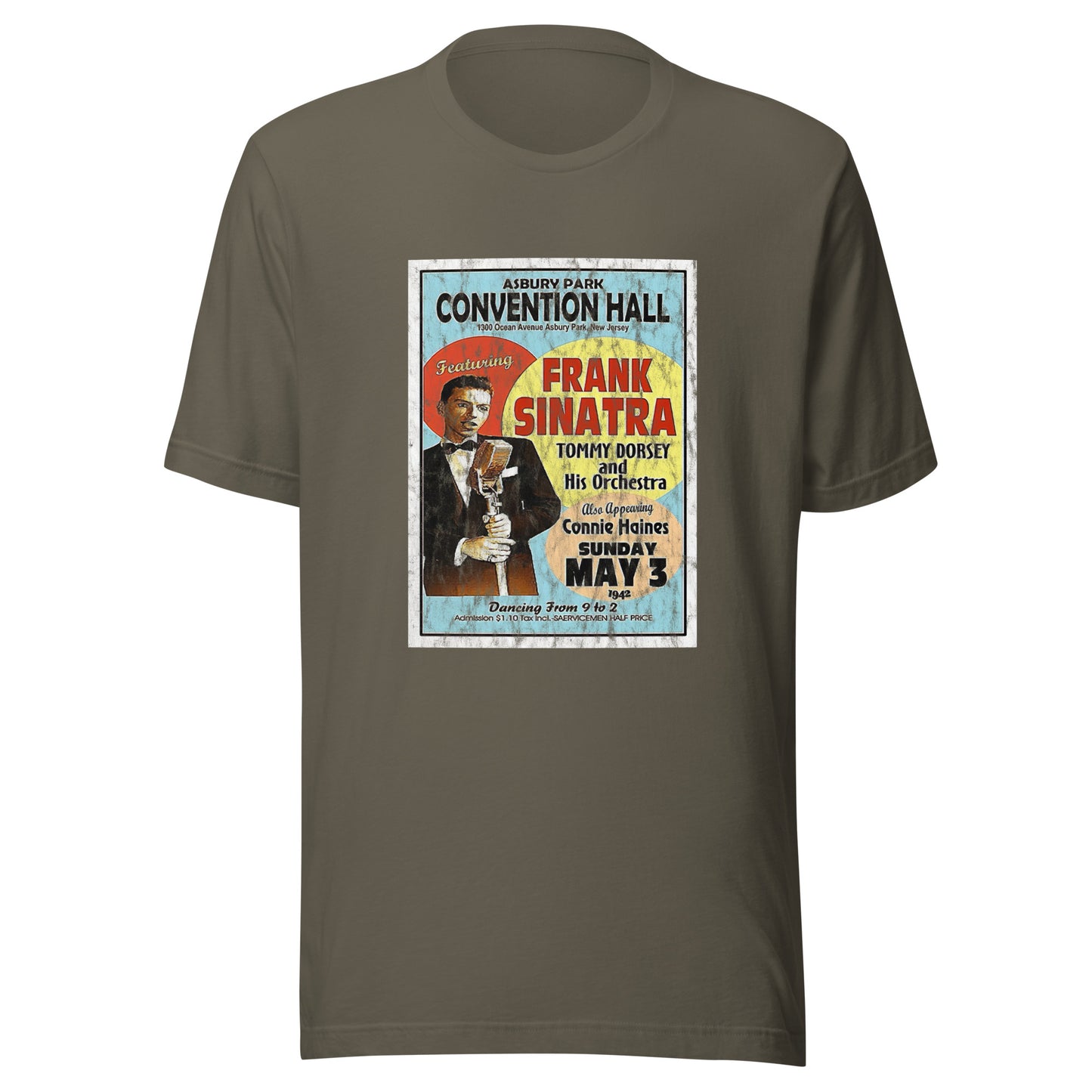 Sinatra at Convention Hall - ASBURY PARK - Unisex t-shirt Army