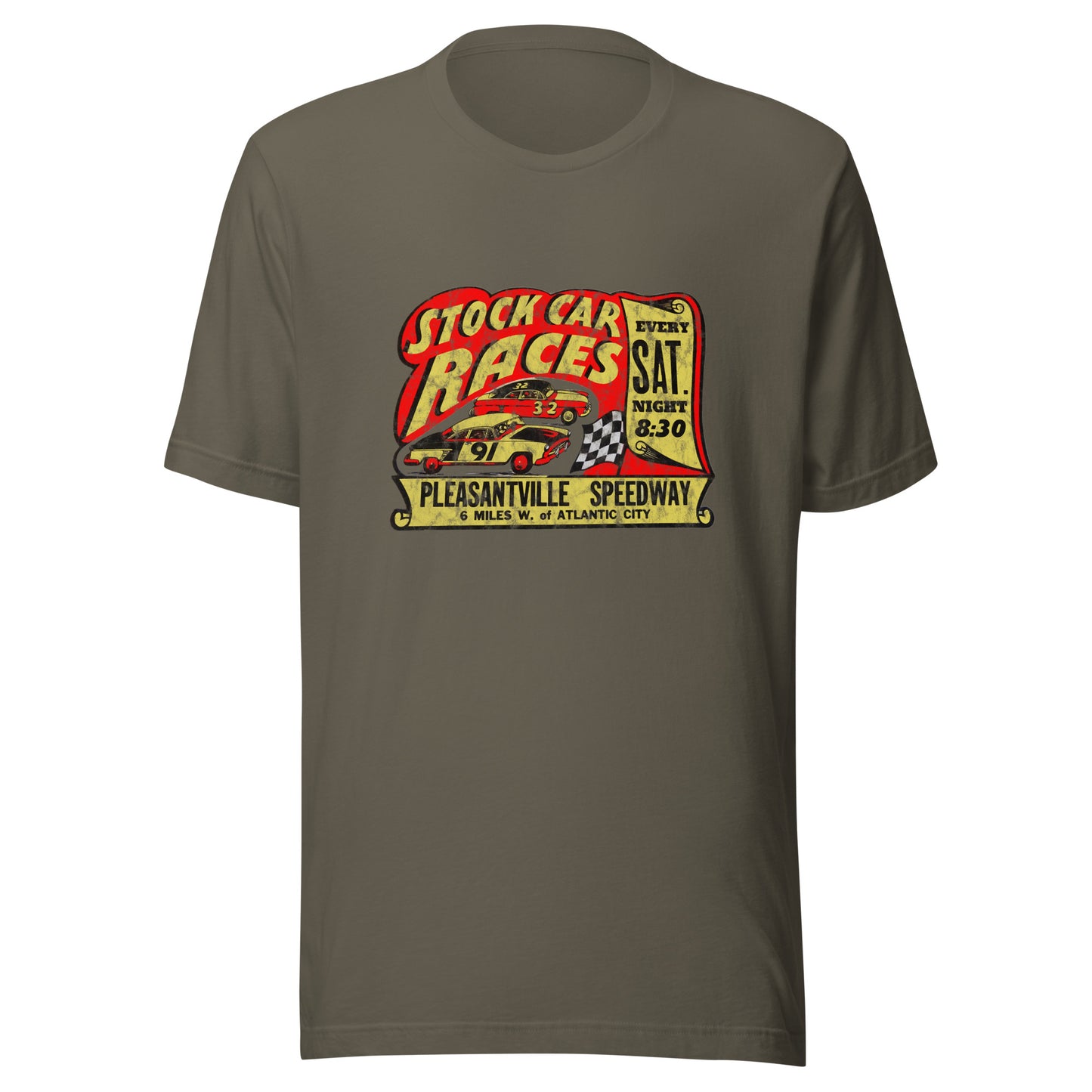 Pleasantville Speedway - PLEASANTVILLE - Unisex t-shirt Army