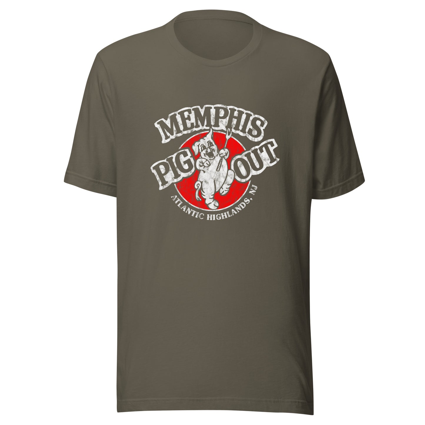 Memphis Pig Out - ATLANTIC HIGHLANDS - Unisex t-shirt Army