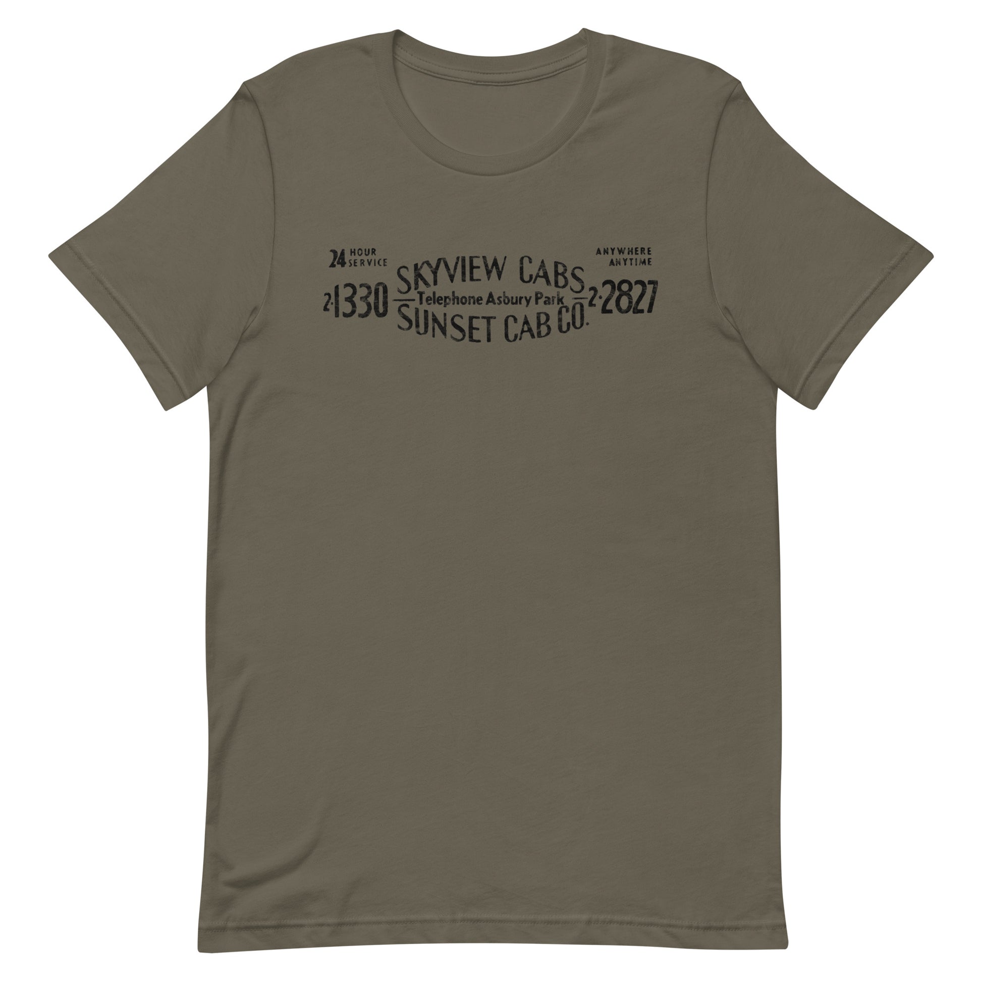 Skyview Cabs / Sunset Cab Co. - ASBURY PARK - Unisex t-shirt Army
