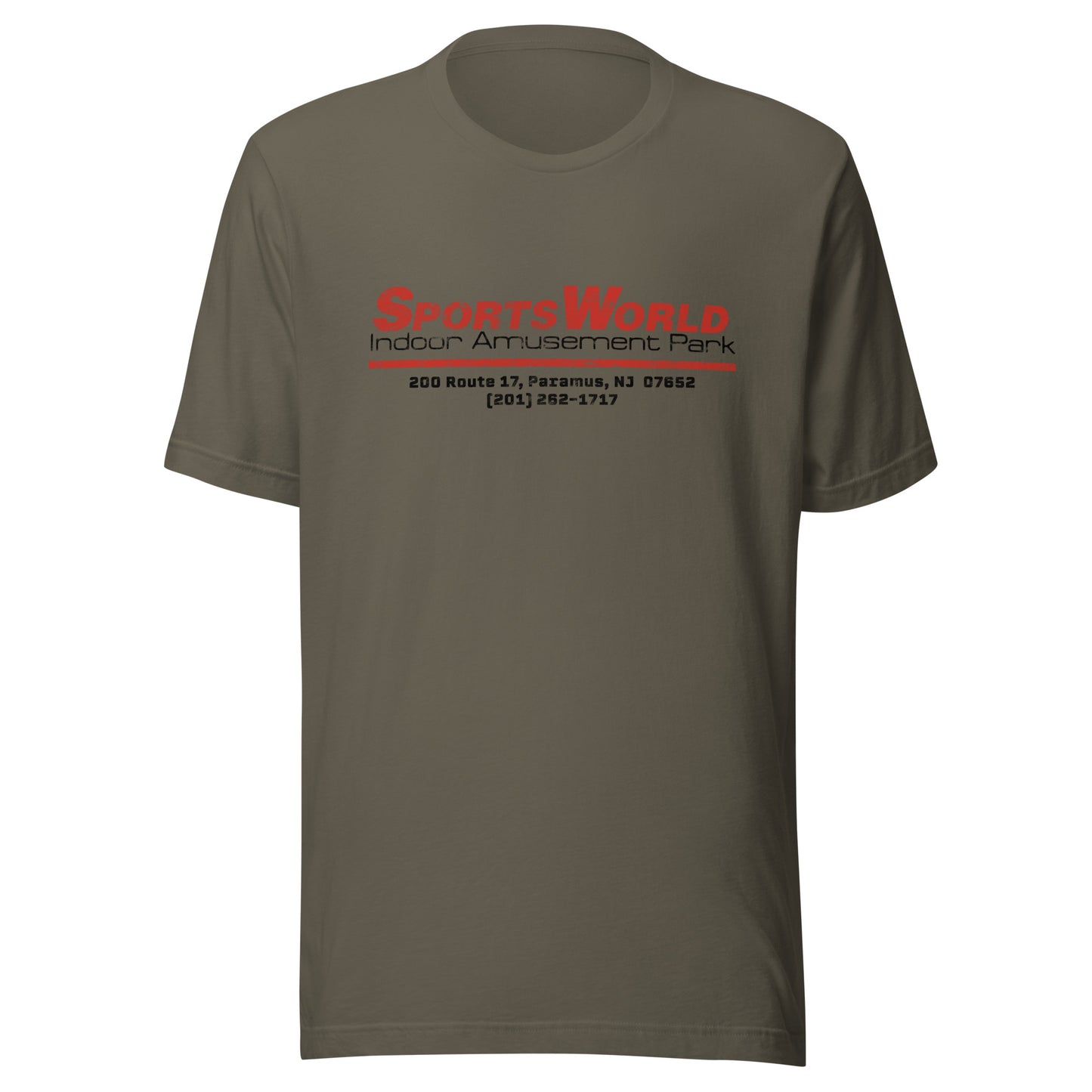 SportsWorld Indoor Amusement Park - PARAMUS - Unisex t-shirt Army