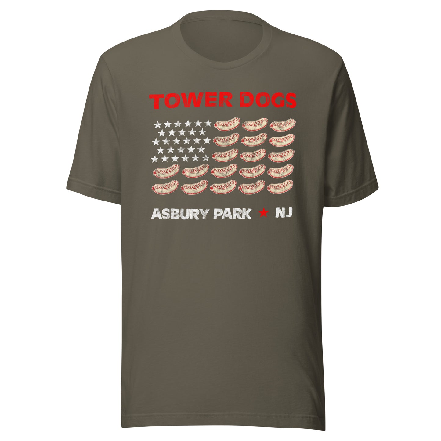 Tower Dogs - ASBURY PARK - Unisex t-shirt Army