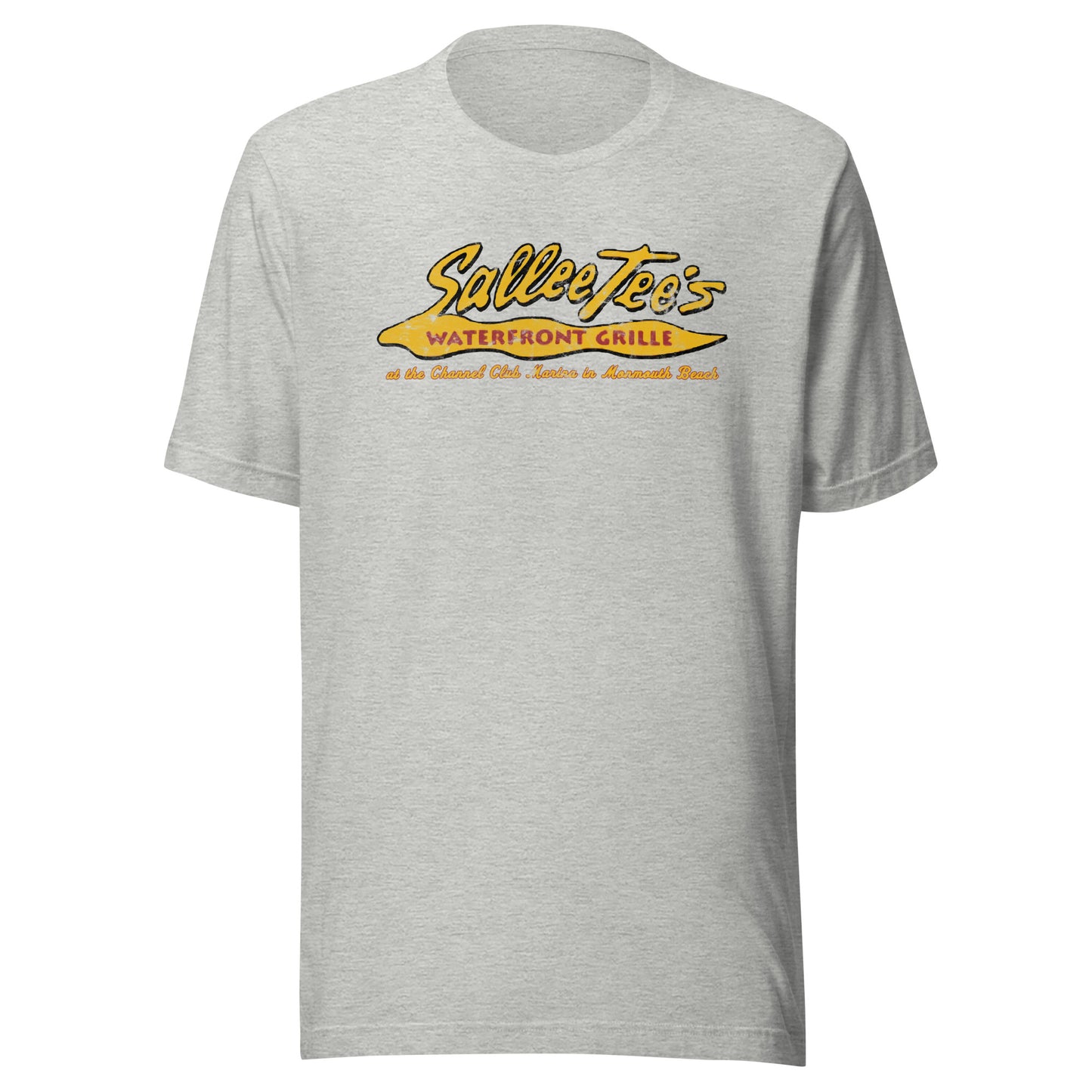 Sallee Tee's Waterfront Grill - MONMOUTH BEACH - Unisex t-shirt Athletic Heather