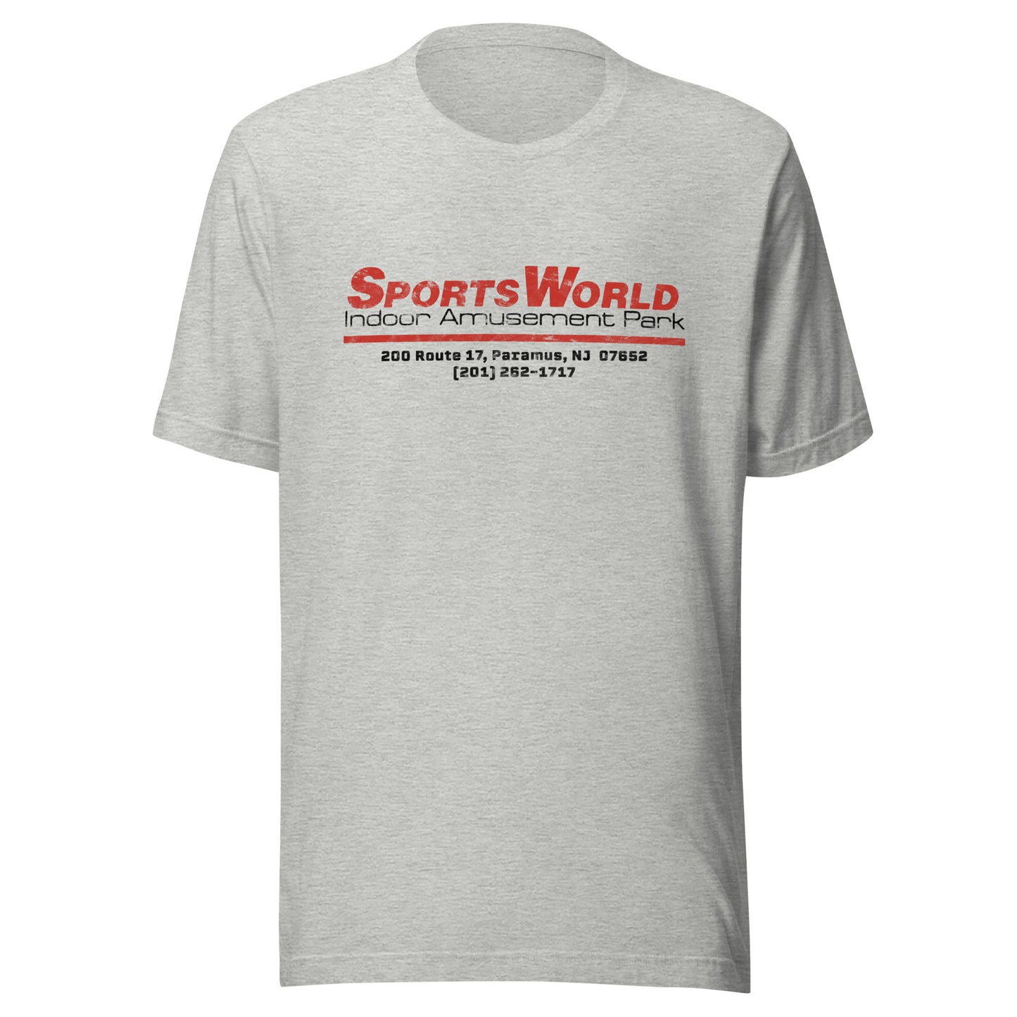 SportsWorld Indoor Amusement Park - PARAMUS - Unisex t-shirt Athletic Heather