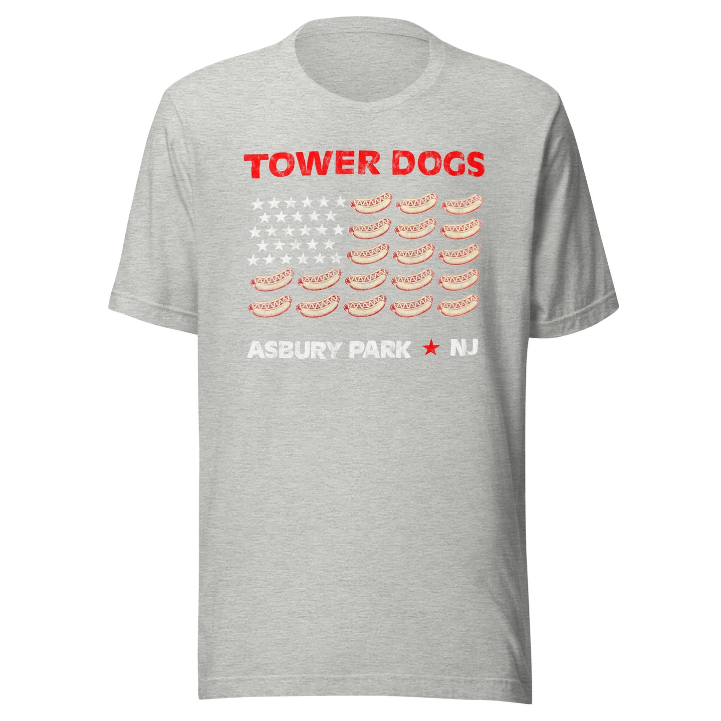 Tower Dogs - ASBURY PARK - Unisex t-shirt Athletic Heather