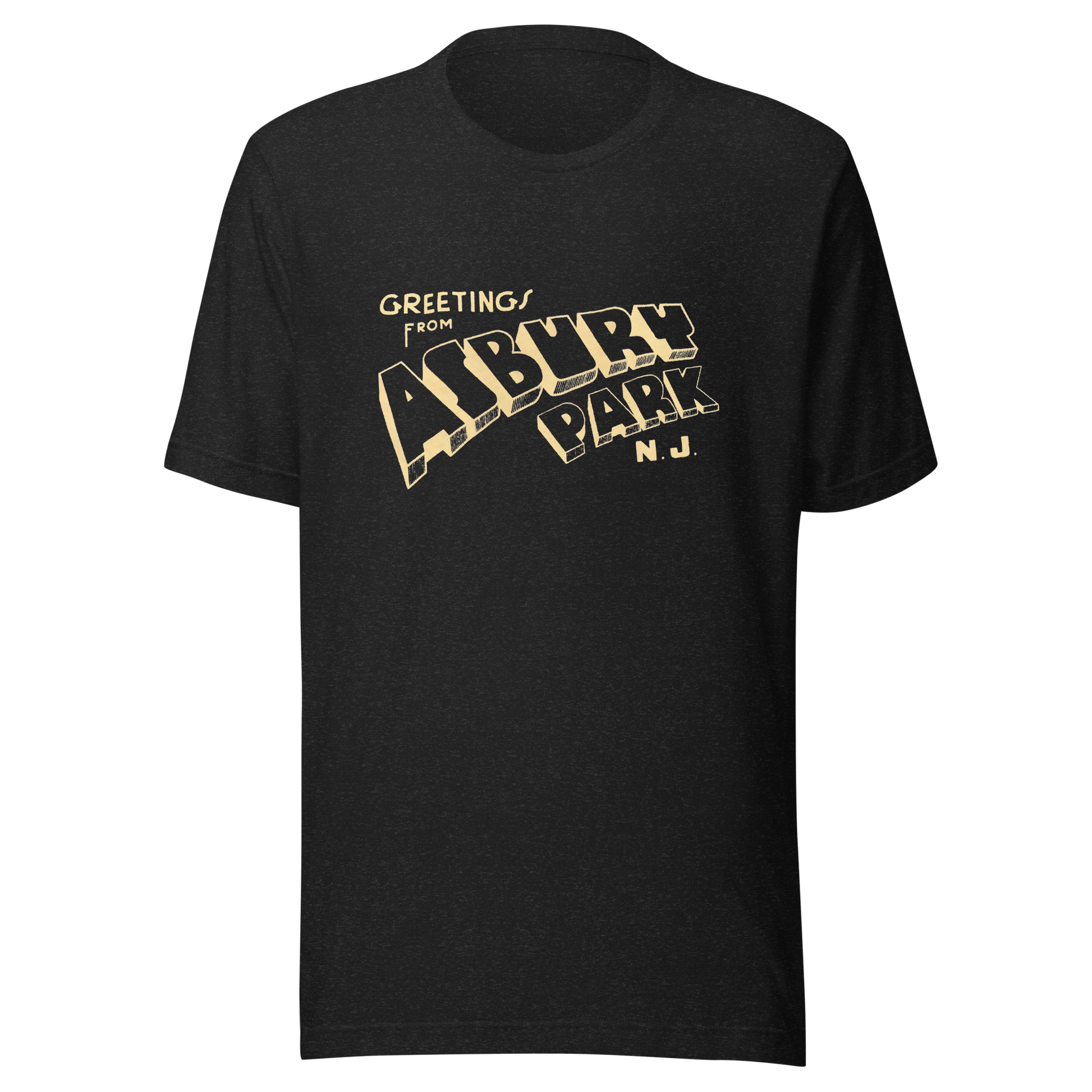 Greetings From Asbury Park - ASBURY PARK - Unisex t-shirt Black Heather
