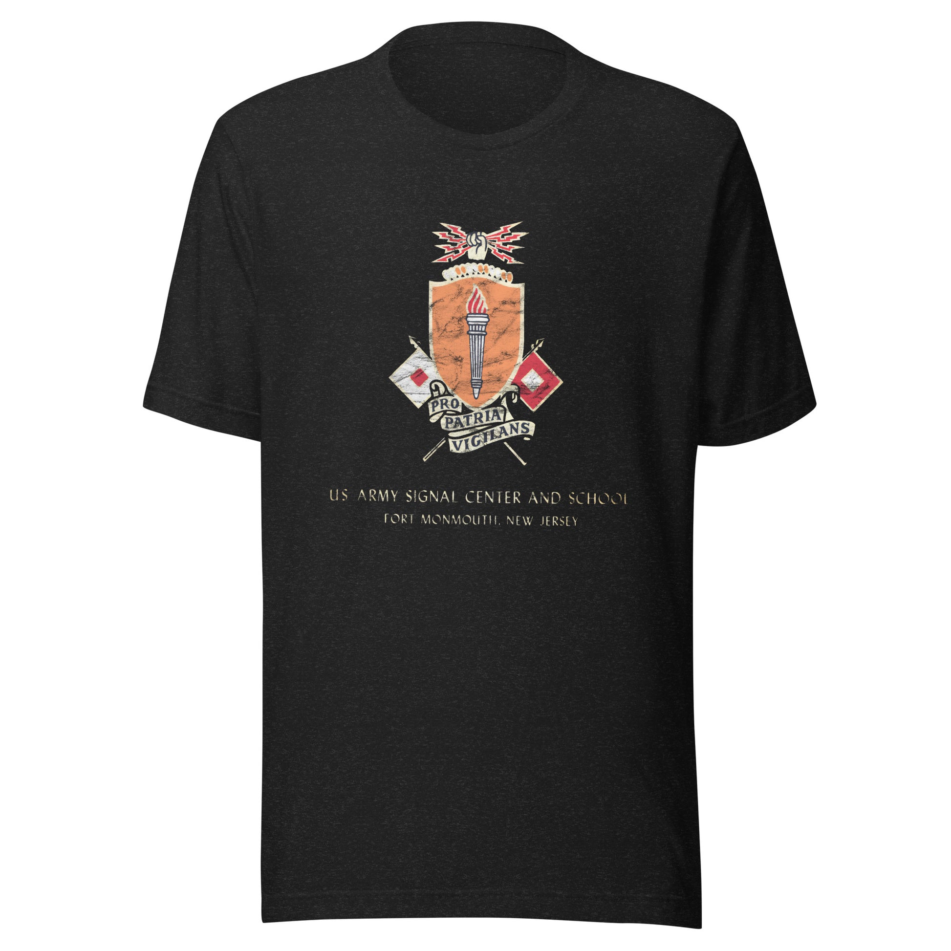 Fort Monmouth U.S. Army Signal Center and School - EATONTOWN - Unisex t-shirt Black Heather