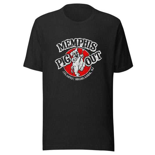 Memphis Pig Out - ATLANTIC HIGHLANDS - Unisex t-shirt Black Heather