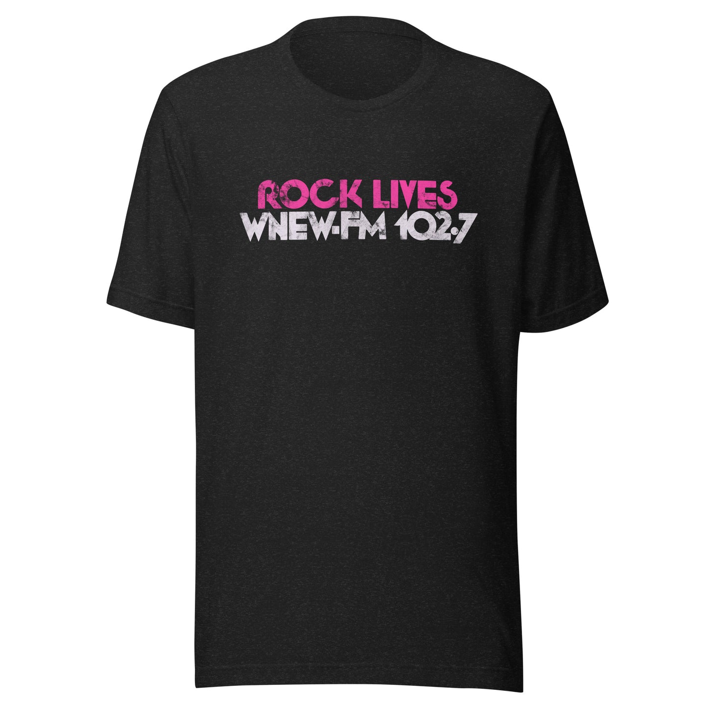 Rock Lives WNEW-FM 102.7 - NEW JERSEY / NEW YORK / CONNECTICUT - Unisex t-shirt Black Heather