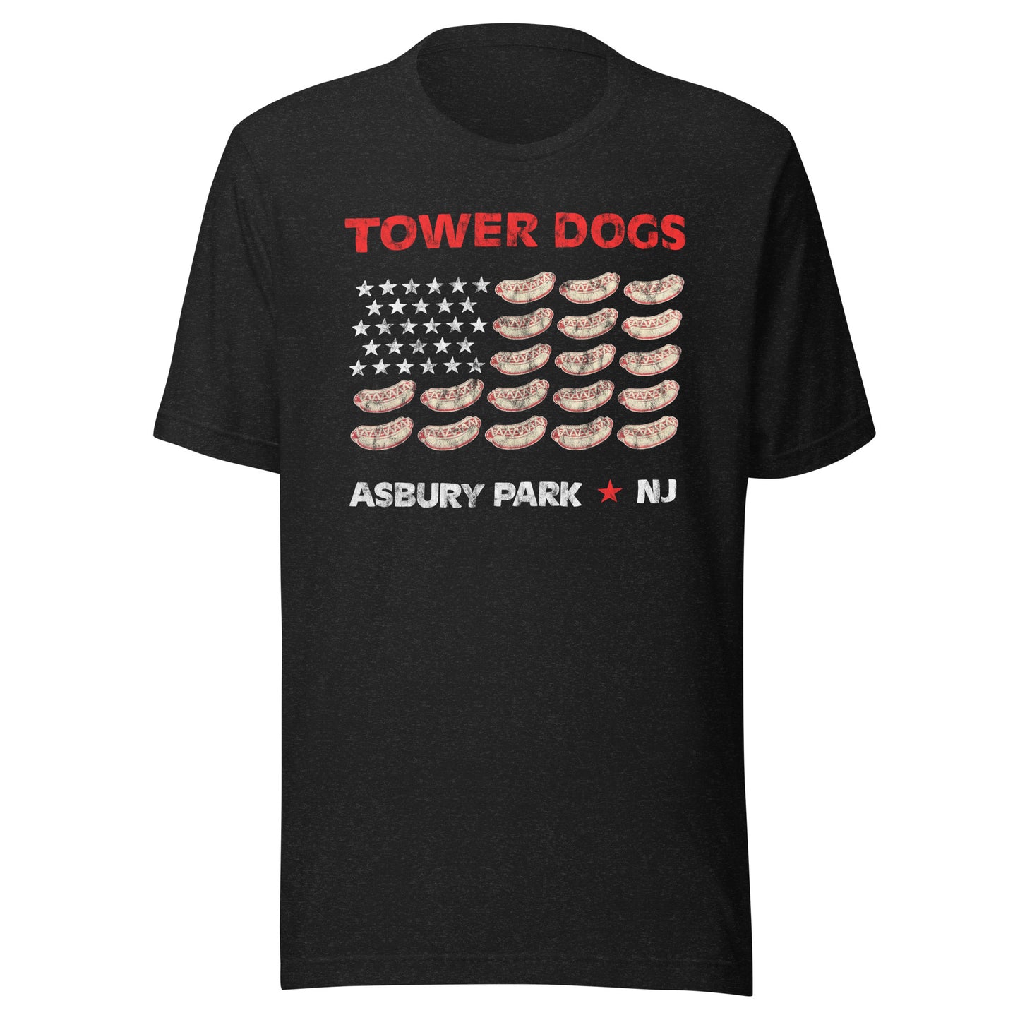 Tower Dogs - ASBURY PARK - Unisex t-shirt Black Heather