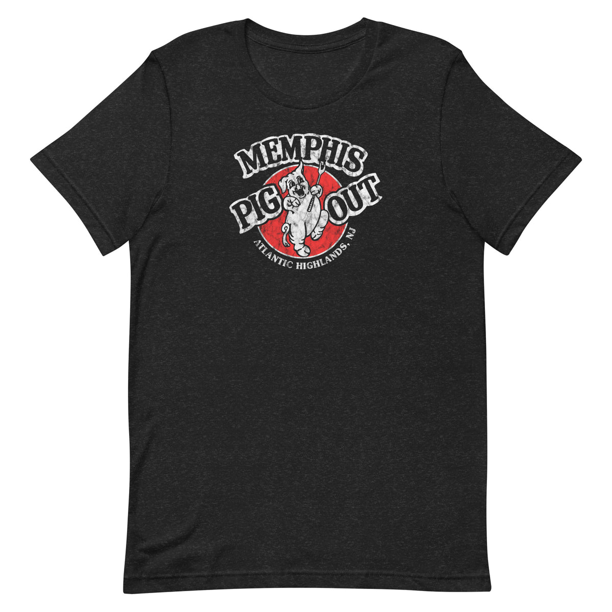 Memphis Pig Out - ATLANTIC HIGHLANDS - Unisex t-shirt Black Heather