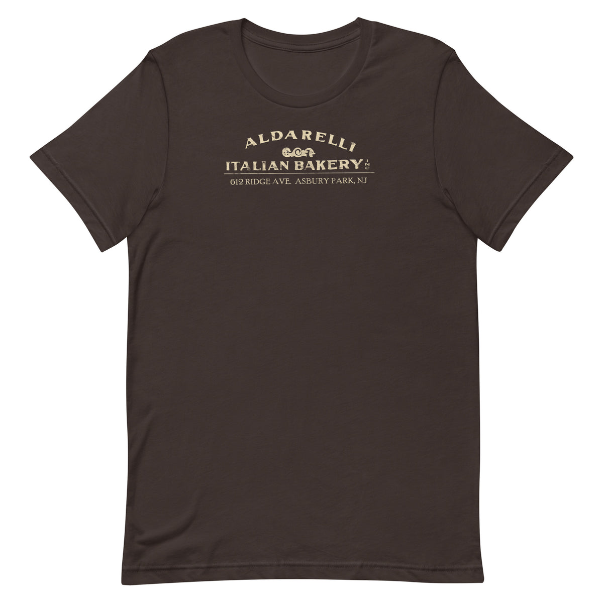 Aldarelli Italian Bakery - ASBURY PARK - Unisex t-shirt Brown