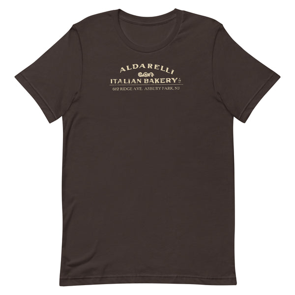 Aldarelli Italian Bakery - ASBURY PARK - Unisex t-shirt Brown