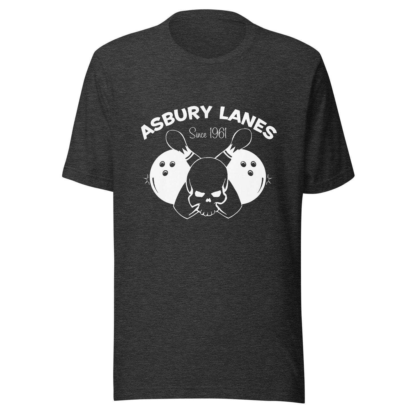 "Original" Asbury Lanes (White Logo) - ASBURY PARK - Unisex t-shirt Dark Grey Heather