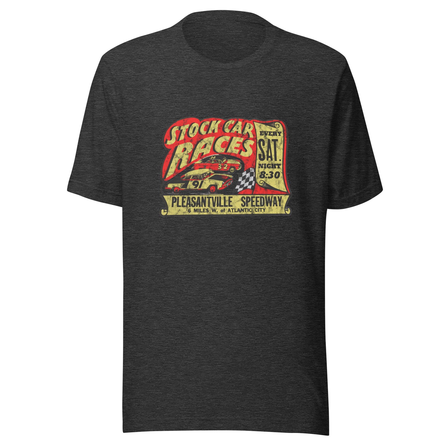 Pleasantville Speedway - PLEASANTVILLE - Unisex t-shirt Dark Grey Heather