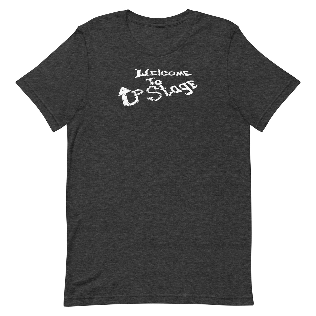 Upstage Club (White Logo) - ASBURY PARK - Unisex t-shirt Dark Grey Heather