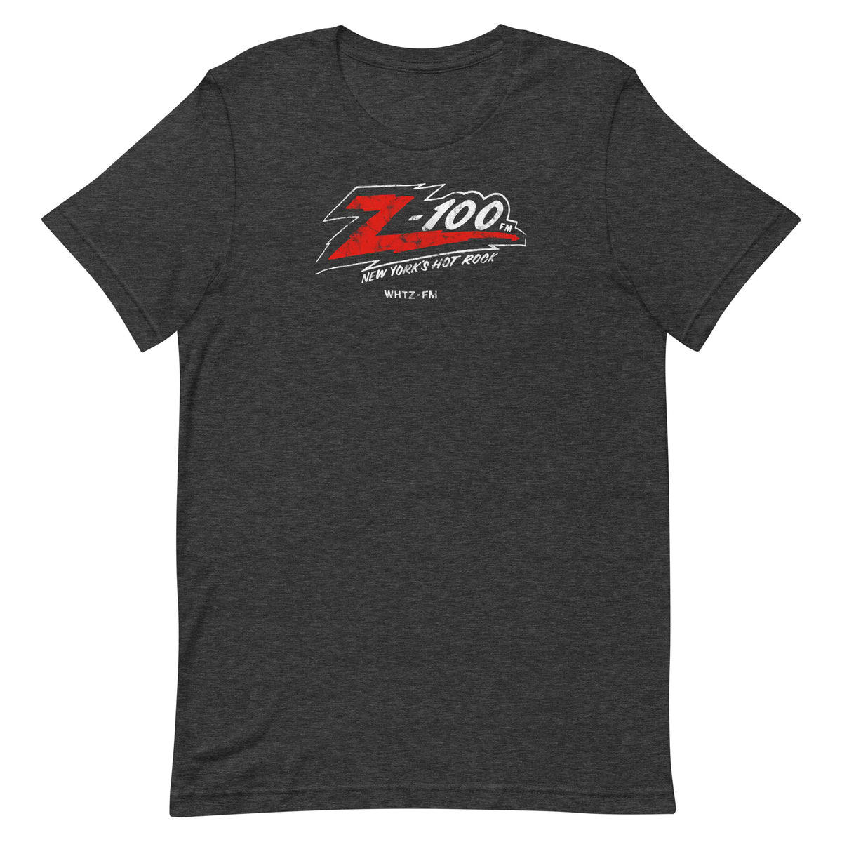 Z-100 FM New York's Hot Rock - NEW JERSEY / NEW YORK / CONNECTICUT - Unisex t-shirt Dark Grey Heather