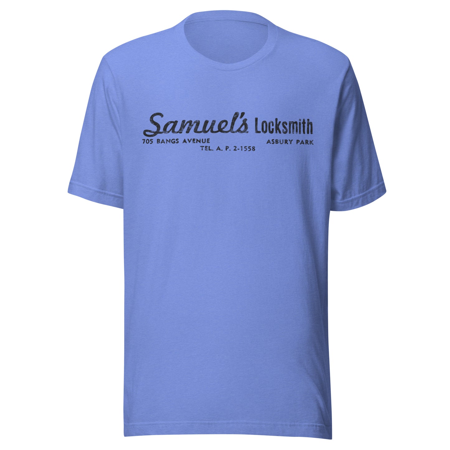 Samuel's Locksmith - ASBURY PARK - Unisex t-shirt Heather Columbia Blue
