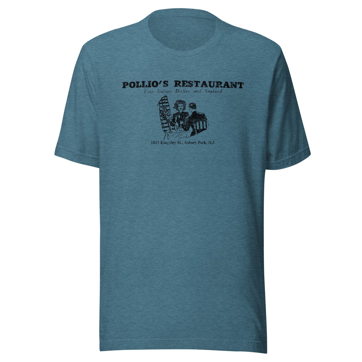 Pollio's Restaurant - ASBURY PARK - Unisex t-shirt Heather Deep Teal