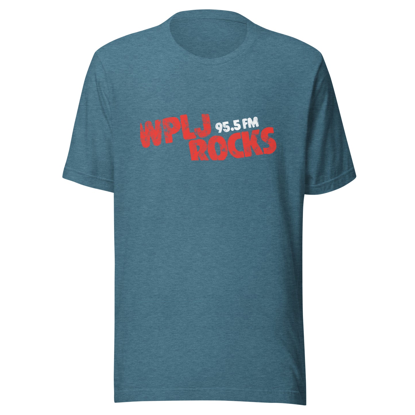 WPLJ 95.5 Rocks - NEW JERSEY / NEW YORK / CONNECTICUT - Unisex t-shirt Heather Deep Teal