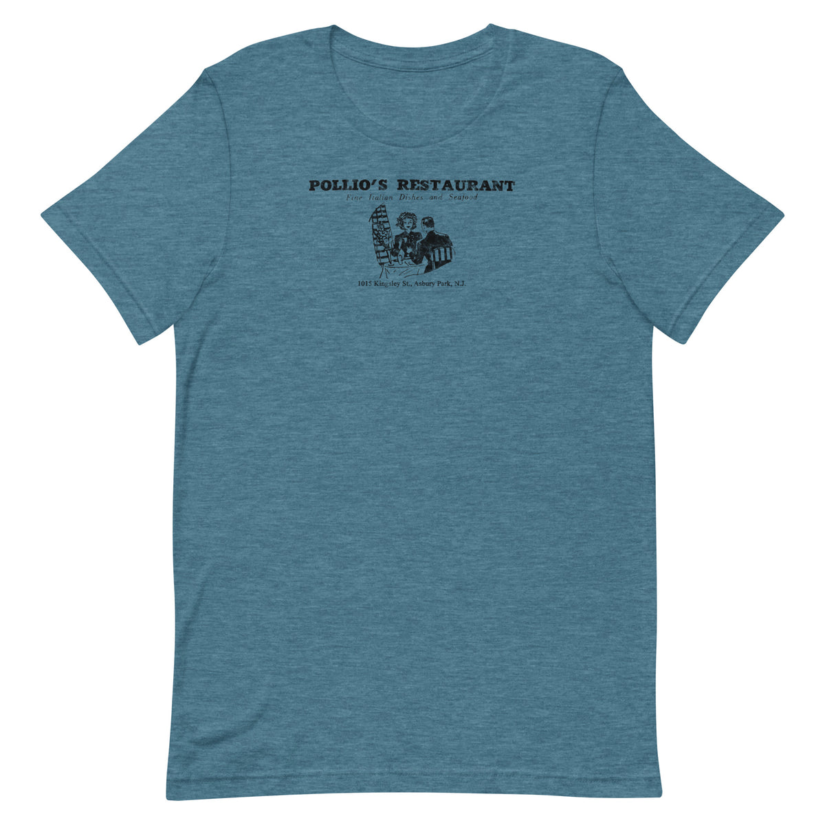 Pollio's Restaurant - ASBURY PARK - Unisex t-shirt Heather Deep Teal