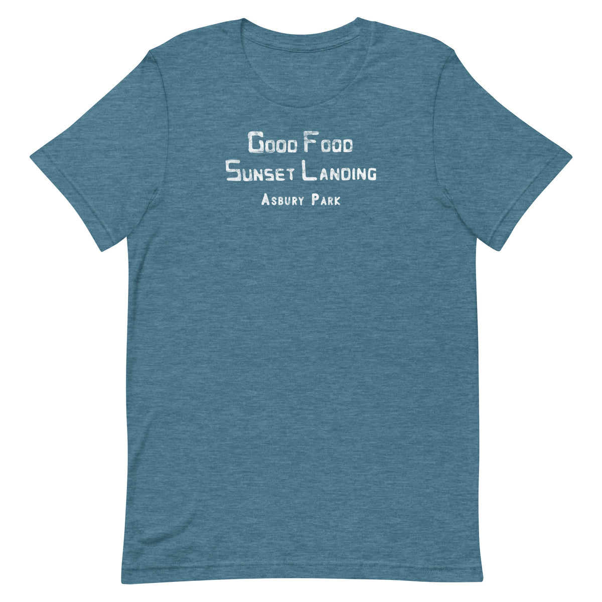 Sunset Landing - ASBURY PARK - Unisex t-shirt Heather Deep Teal