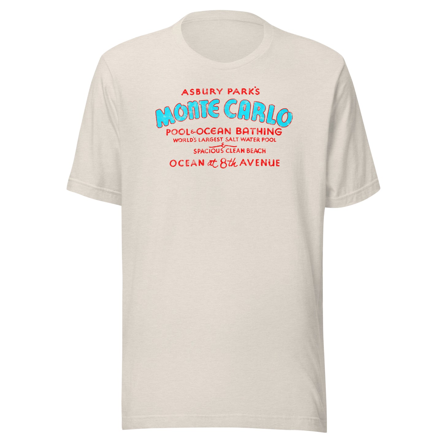 Monte Carlo Pool - ASBURY PARK - Unisex t-shirt Heather Dust