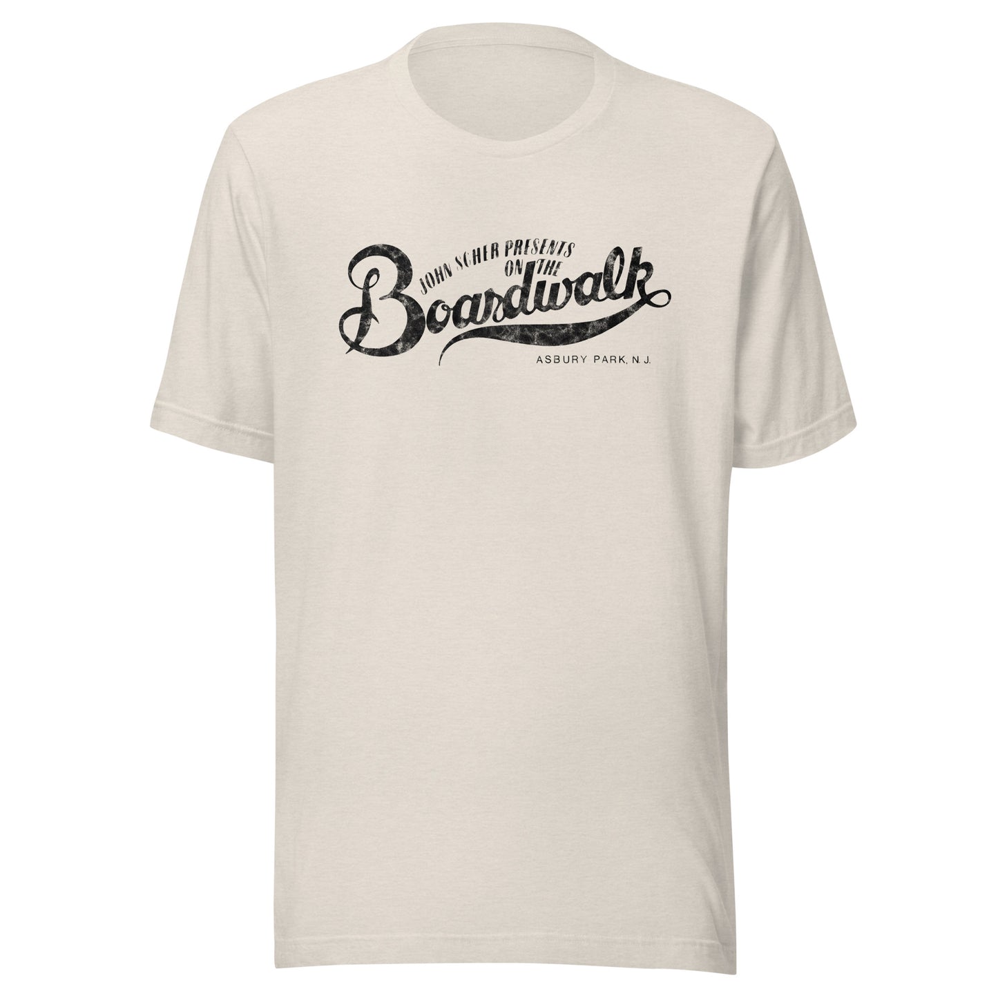 John Scher Presents "On The Boardwalk" - ASBURY PARK - Unisex t-shirt Heather Dust