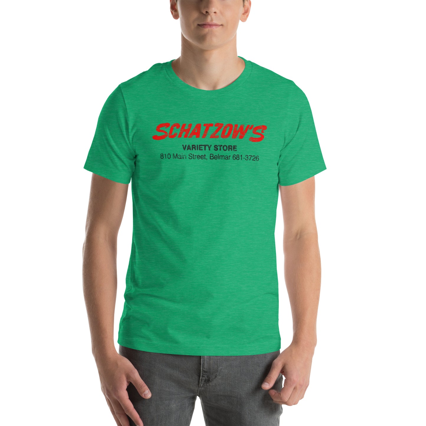 Schatzow's Variety Store - BELMAR - Unisex t-shirt Heather Kelly