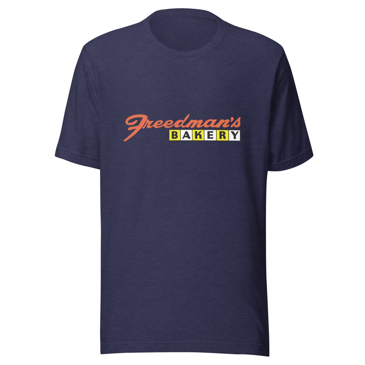 Freedman's Bakery - MULTIPLE LOCATIONS - Unisex t-shirt Heather Midnight Navy