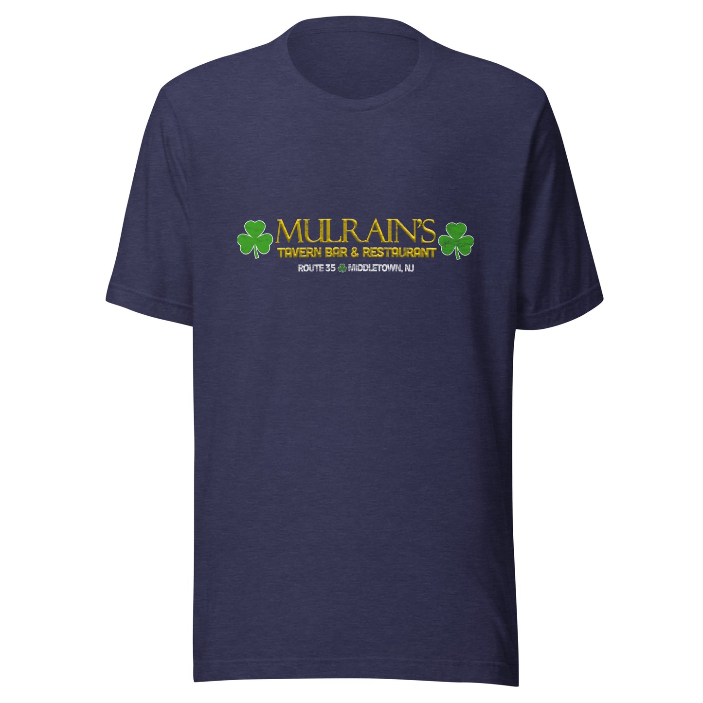 Mulrain's Tavern Bar & Restaurant - MIDDLETOWN - Unisex t-shirt Heather Midnight Navy