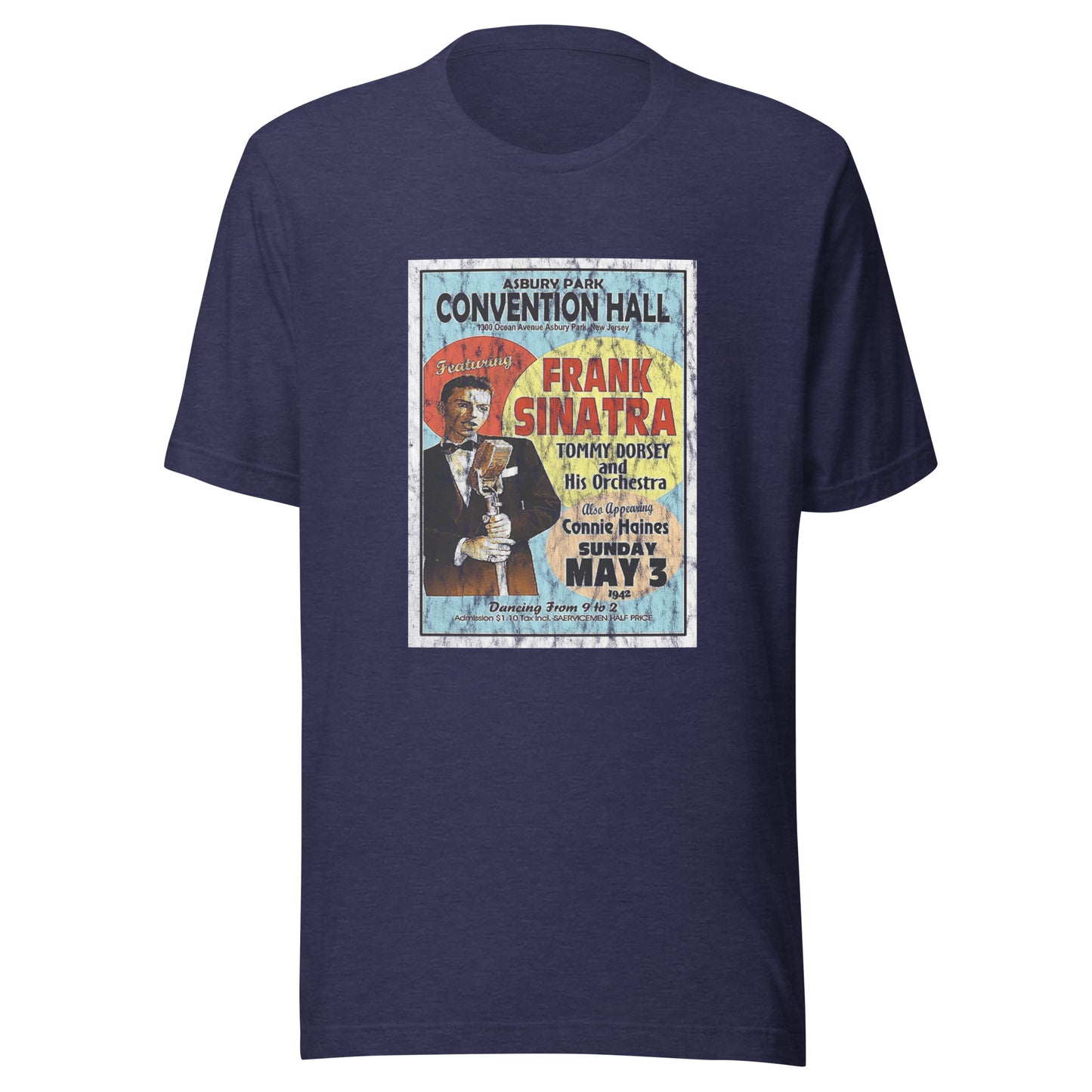 Sinatra at Convention Hall - ASBURY PARK - Unisex t-shirt Heather Midnight Navy