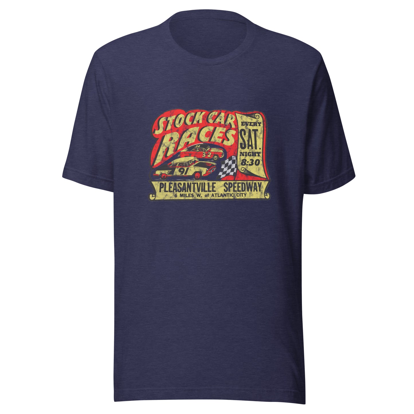 Pleasantville Speedway - PLEASANTVILLE - Unisex t-shirt Heather Midnight Navy