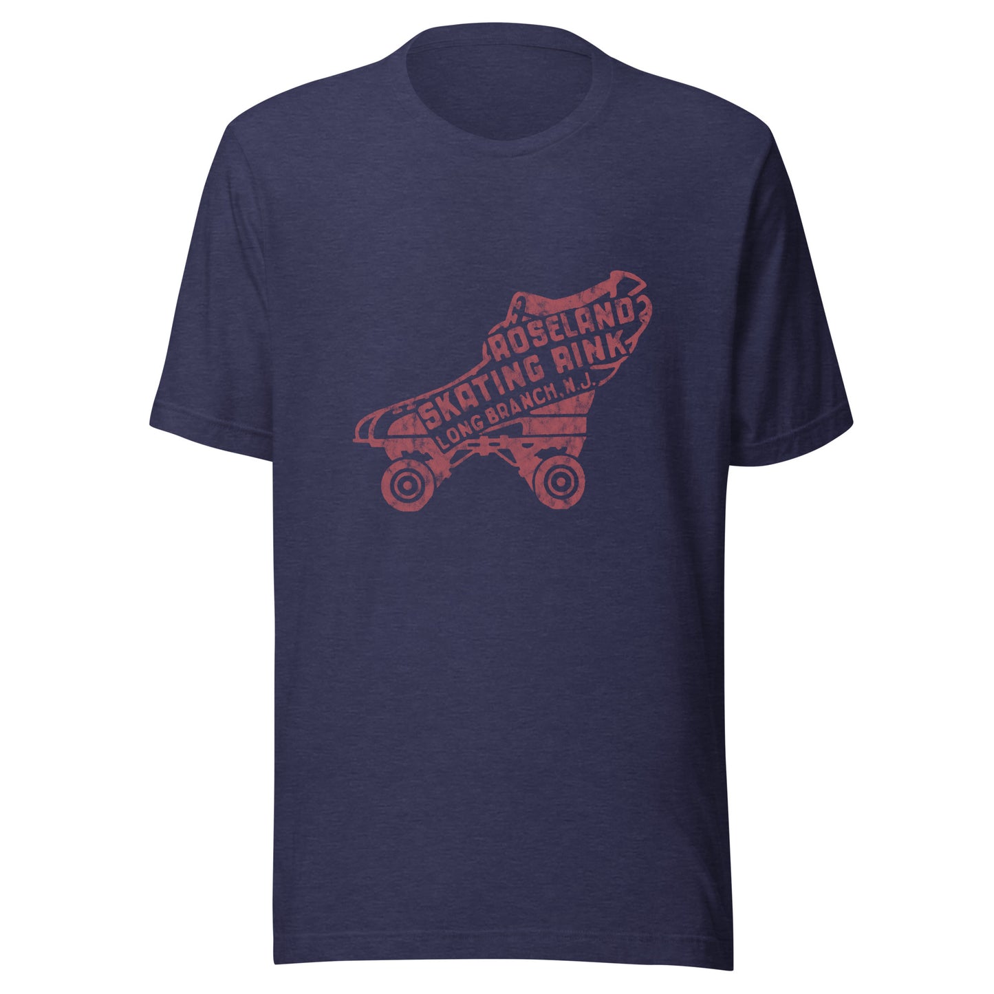 Roseland Skating Rink - LONG BRANCH - Unisex t-shirt Heather Midnight Navy