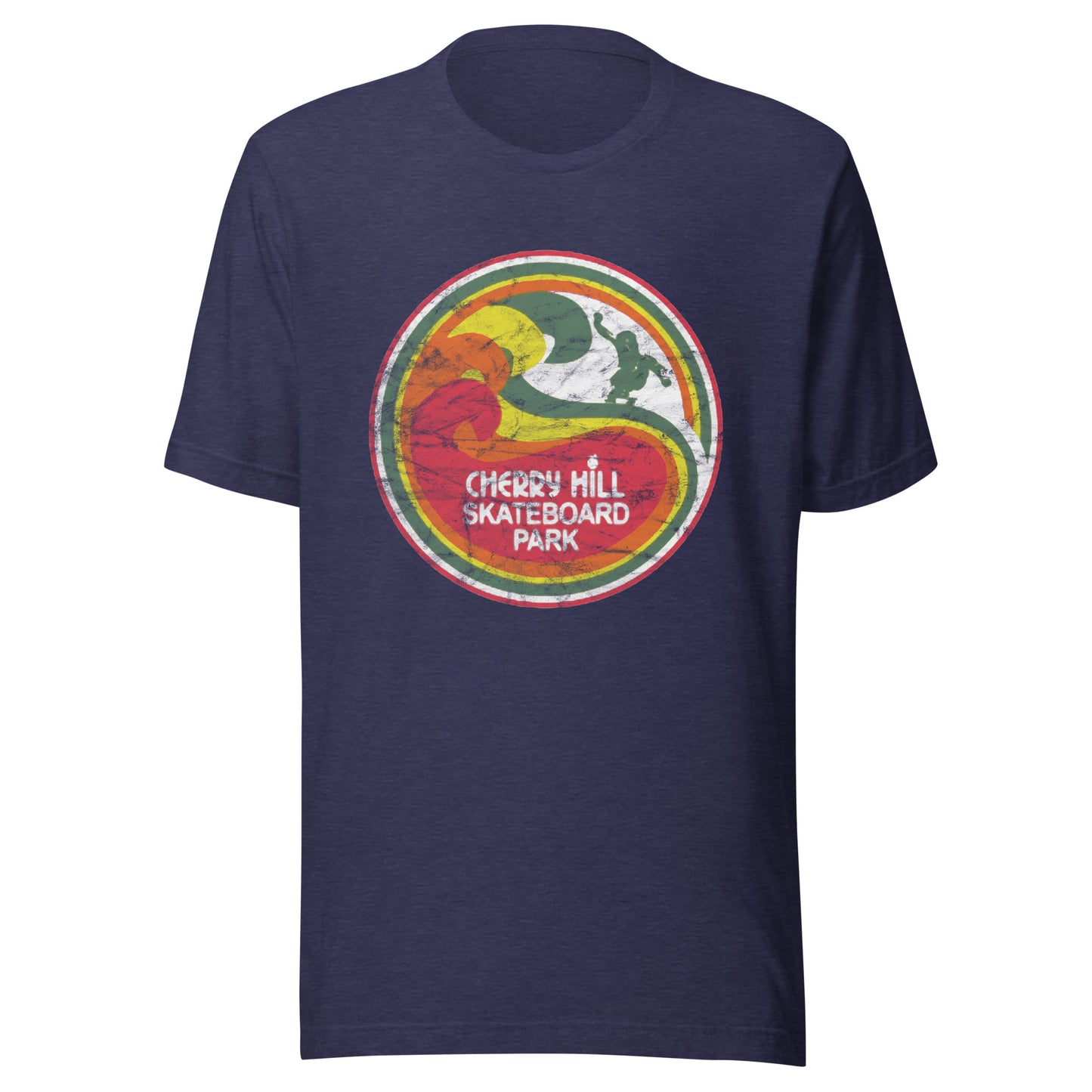 Cherry Hill Skateboard Park - CHERRY HILL - Unisex t-shirt Heather Midnight Navy