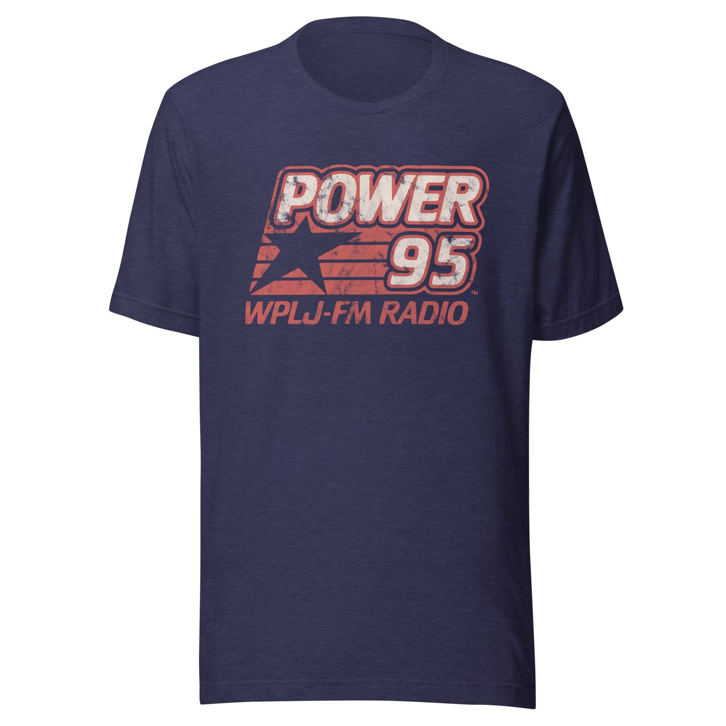 Power 95 WPLJ-FM - NEW JERSEY / NEW YORK / CONNECTICUT - Unisex t-shirt Heather Midnight Navy