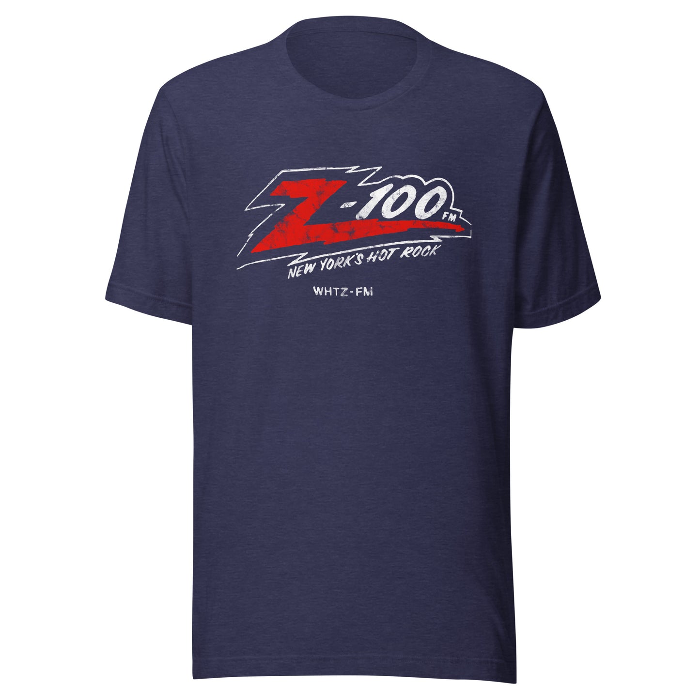Z-100 FM New York's Hot Rock - NEW JERSEY / NEW YORK / CONNECTICUT - Unisex t-shirt Heather Midnight Navy
