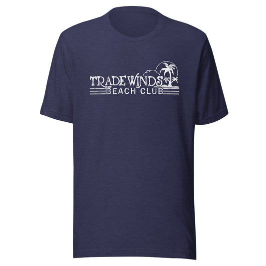 Tradewinds Beach Club - SEA BRIGHT - Unisex t-shirt Heather Midnight Navy