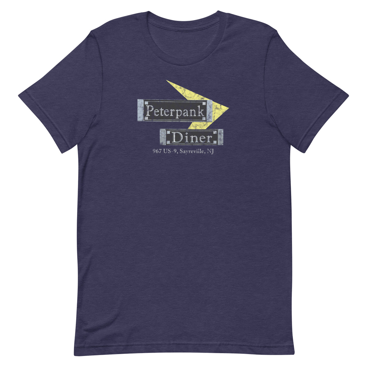 Peter Pank Diner - SAYREVILLE - Unisex t-shirt Heather Midnight Navy