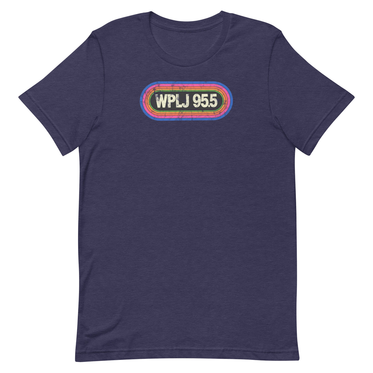 WPLJ 95.5 - NEW JERSEY / NEW YORK / CONNECTICUT - Unisex t-shirt Heather Midnight Navy