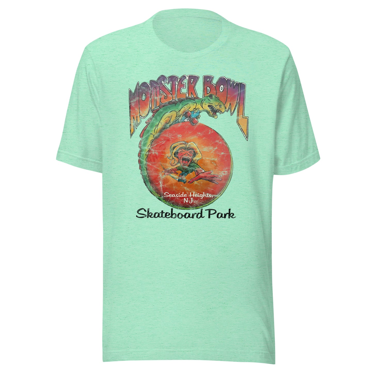 Monster Bowl Skateboard Park - SEASIDE HEIGHTS - Unisex t-shirt Heather Mint