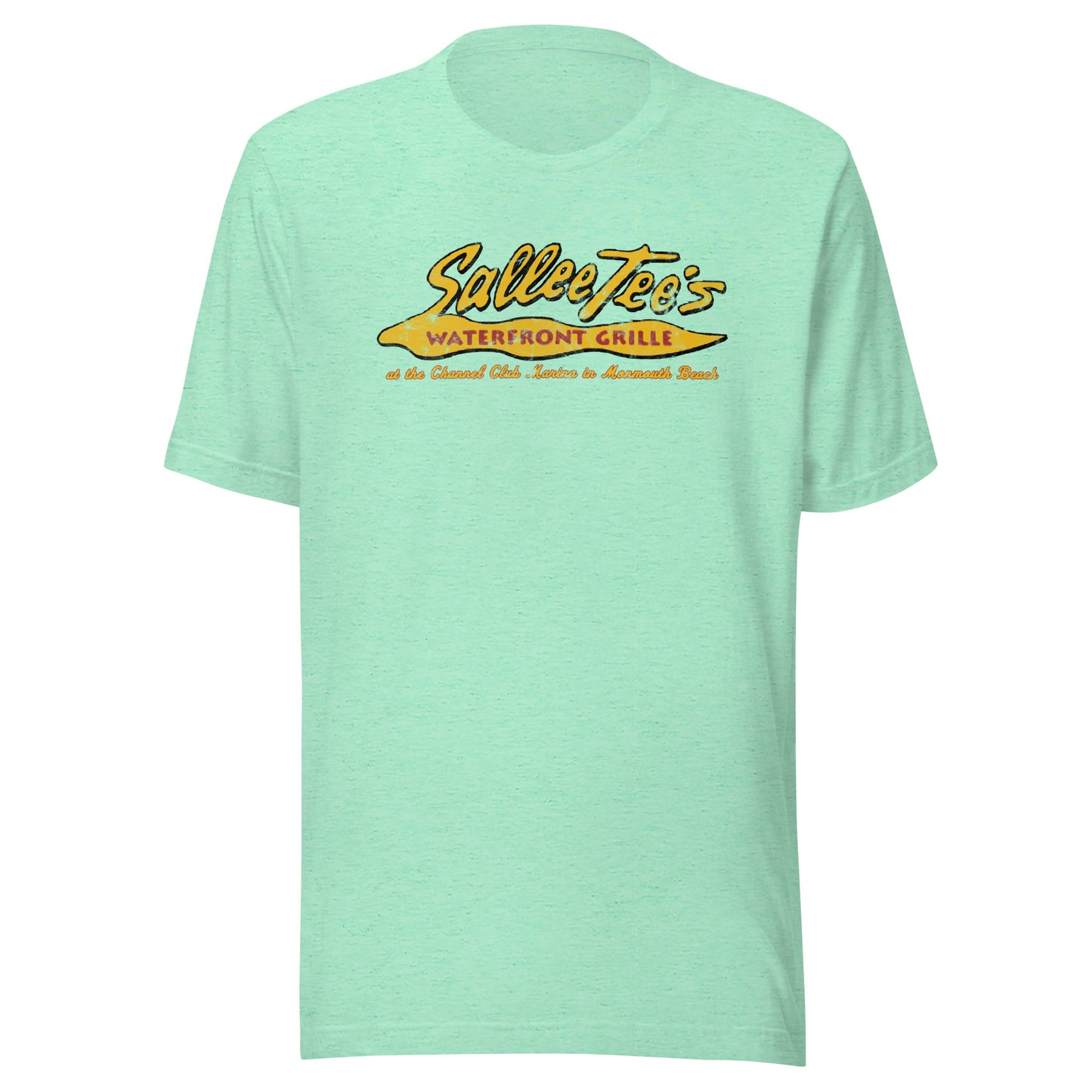 Sallee Tee's Waterfront Grill - MONMOUTH BEACH - Unisex t-shirt Heather Mint